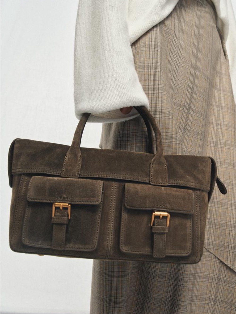 ZARA LEATHER POCKET BAG